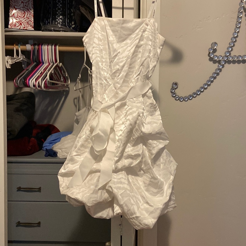 White bubble dress